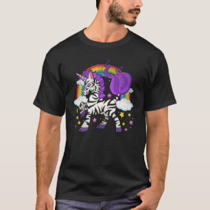 Africa Animal Rainbow Zebracorn Cute Zebra Fantasy T-Shirt