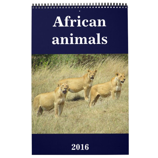 africa animals 2016 calendar (Cover)