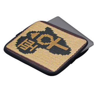 Africa Ankh Artisan Crochet Print Electronics Bag