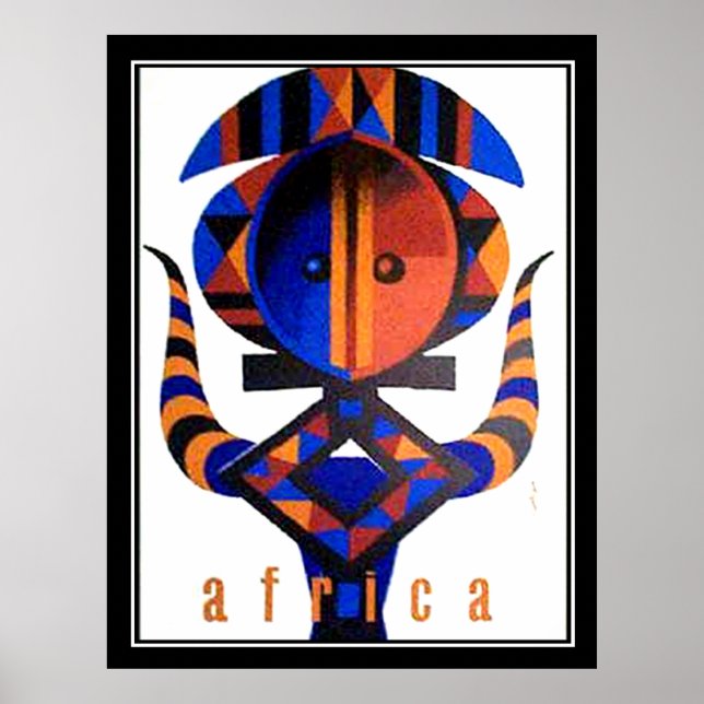 Africa Art deco vintage Poster 2 (Front)