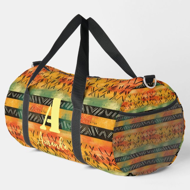 Africa Ashanti Akan Ghana Ethnic Pattern 3 Duffle Bag (Right Corner)