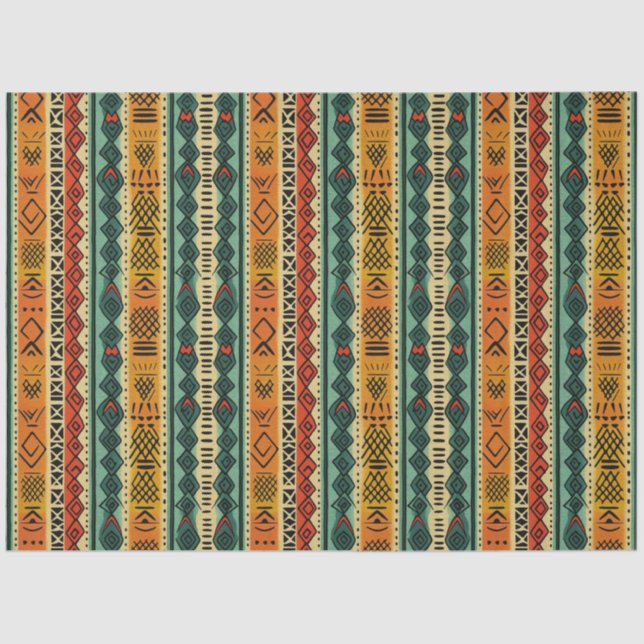 Africa Ashanti Akan Ghana Ethnic Tribal Pattern Tissue Paper (Front)
