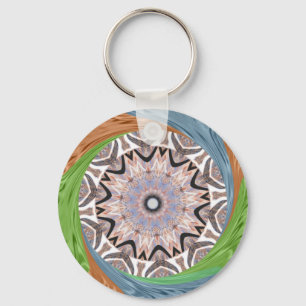 Africa Asia traditional edgy pattern Key Ring