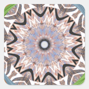 Africa Asia traditional edgy pattern Square Sticker