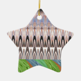 Africa Asia traditional pattern Ceramic Tree Decoration