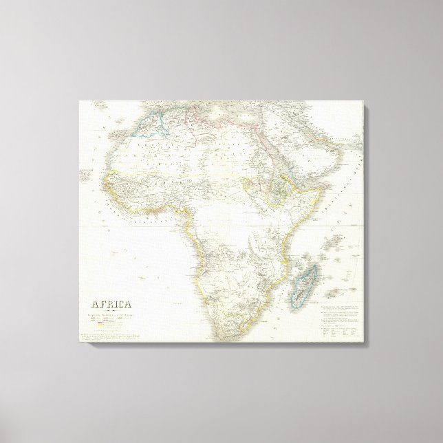 Africa Atlas Map Canvas Print (Front)