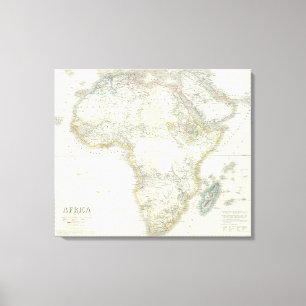 Africa Atlas Map Canvas Print