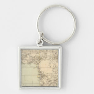Africa Atlas Map showing colonies Key Ring
