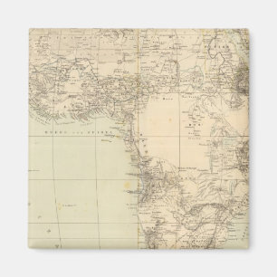 Africa Atlas Map showing colonies Magnet