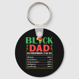 Africa Black Dad Nutrition Facts Melanin Conscious Key Ring