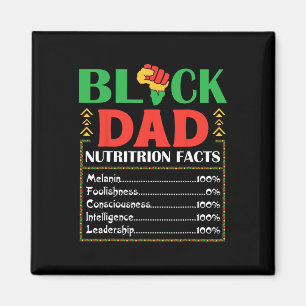 Africa Black Dad Nutrition Facts Melanin Conscious Magnet