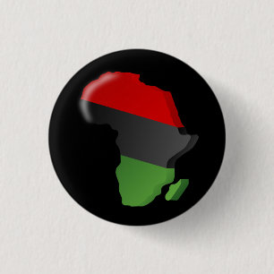 AFRICA BLACK RED GREEN PAN- AFRICANISM 3 CM ROUND BADGE