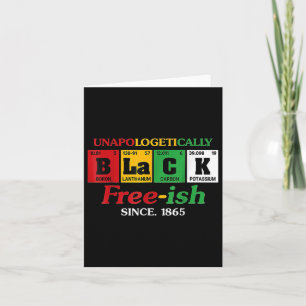 Africa Black Unapologetically Free-ish Since 1865 Card