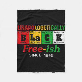 Africa black unapologetically free-ish since 1865 fleece blanket