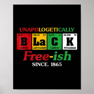 Africa Black Unapologetically Free-ish Since 1865 Poster