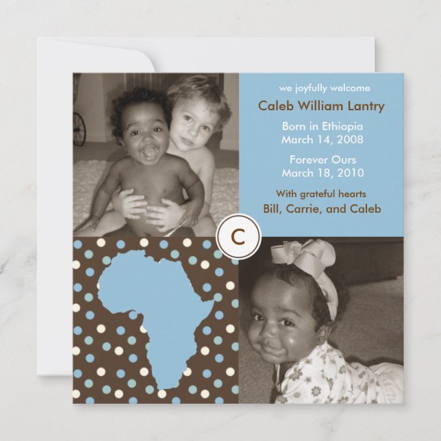 Africa Block: Blue Polkas Announcement (Front)