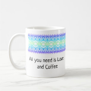 Africa Border Green Blue Purple Personalised Mug