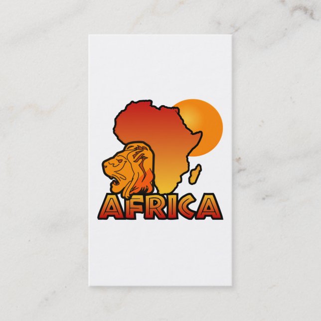 Africa business cards - customise (Front)