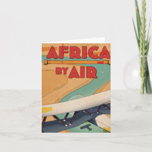 Africa By Air travel poster Invitation
