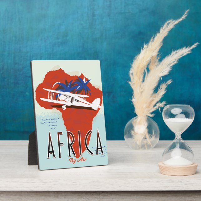 Africa By Air travel poster Plaque (Side)