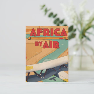 Africa By Air travel poster Postcard