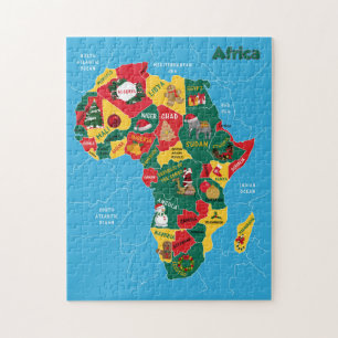 Africa Christmas Map Jigsaw Puzzle
