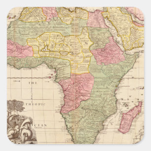 Africa circa 1725 square sticker