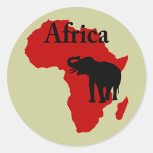 Africa Classic Round Sticker