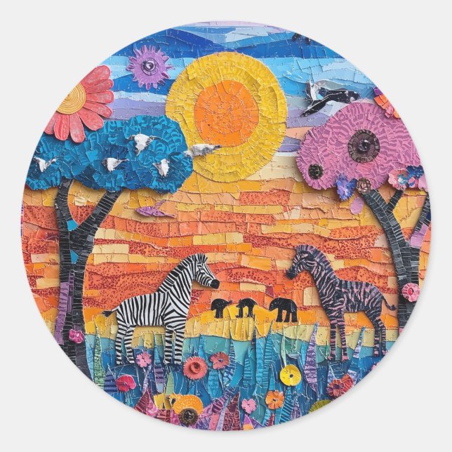 Africa Classic Round Sticker (Front)