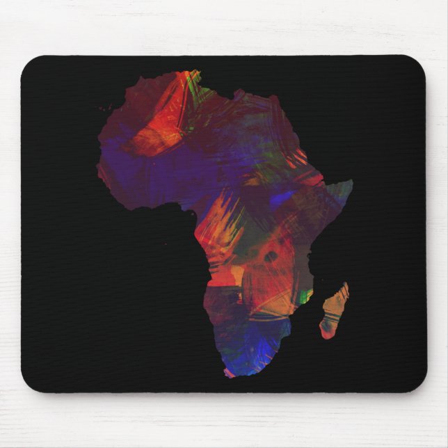 Africa Colourful Africa Continent Art Map Mouse Mat (Front)