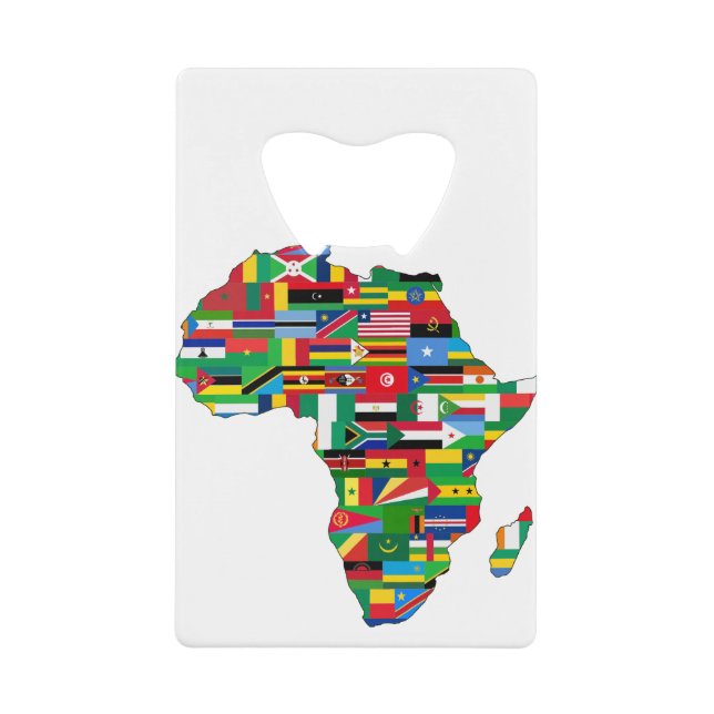 Africa Continent Countries Flags Map Nations (Front)