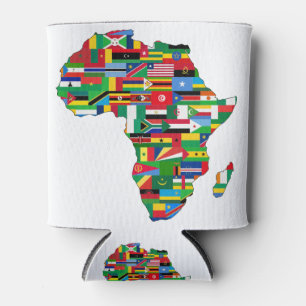 Africa Continent Countries Flags Map Nations Can Cooler
