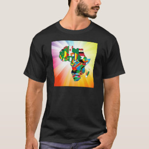 Africa Continent Flag Map 2 T-Shirt