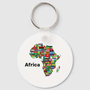 Africa Continent Key Chain