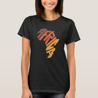 Africa Continent Letter African Safari Culture Pri T-Shirt