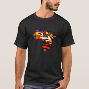 Africa Continent Map Arts Face Melanin Pride Afric T-Shirt