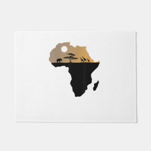 Africa Continent Safari Doormat