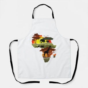 Africa Continent Sunset Safari Nature Wild Life Apron