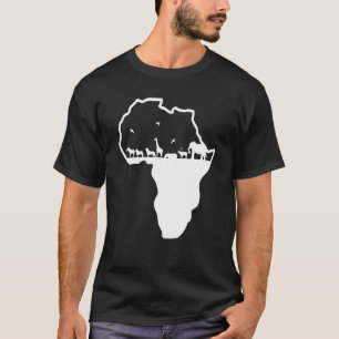 Africa continent with African animals from the sav T-Shirt