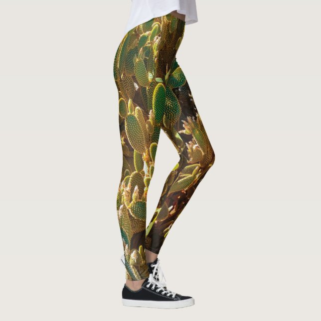 Africa Desert Cactus Plants Prickly Pear Leggings (Right)