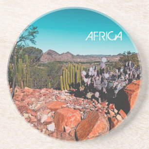 Africa Desert Landscape Nature Cactus Plants Coaster