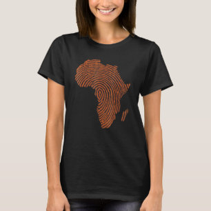 Africa Dna Thumbprint Flag Africa Pride Design For T-Shirt