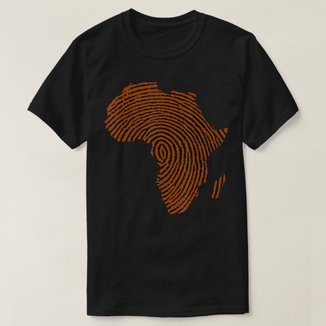 Africa DNA Thumbprint flag Africa pride design for T-Shirt (Design Front)