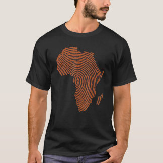 Africa Dna Thumbprint Flag Africa Pride Design For T-Shirt