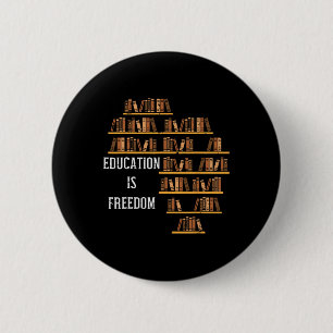 Africa Education Is Freedom Black History Teacher 6 Cm Round Badge