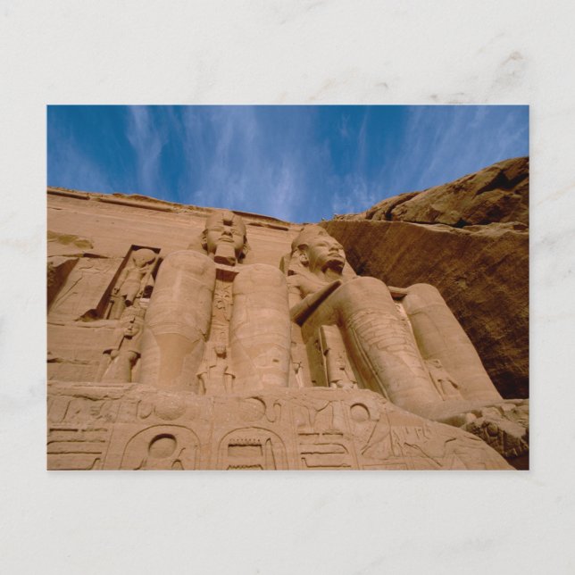 Africa, Egypt, Abu Simbel, Ramses II and Postcard (Front)