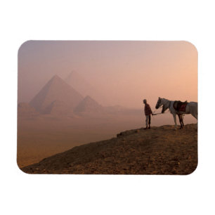 Africa, Egypt, Cairo, Giza, Giza pyramids at Magnet