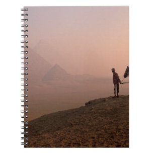 Africa, Egypt, Cairo, Giza, Giza pyramids at Notebook