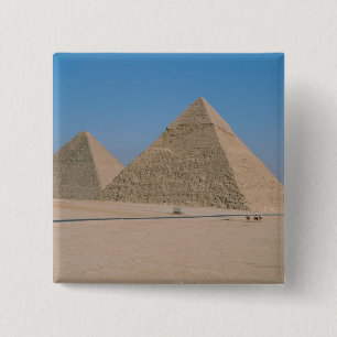 Africa - Egypt - Cairo - Great Pyramids of Giza, 15 Cm Square Badge