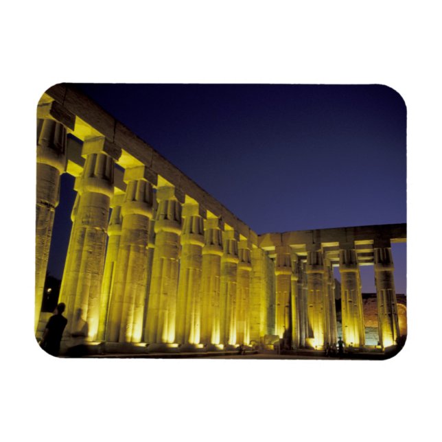Africa, Egypt, Luxor. Sun court of Amenhotep Magnet (Horizontal)